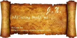 Jászay Noémi névjegykártya