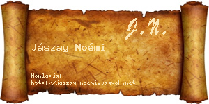 Jászay Noémi névjegykártya